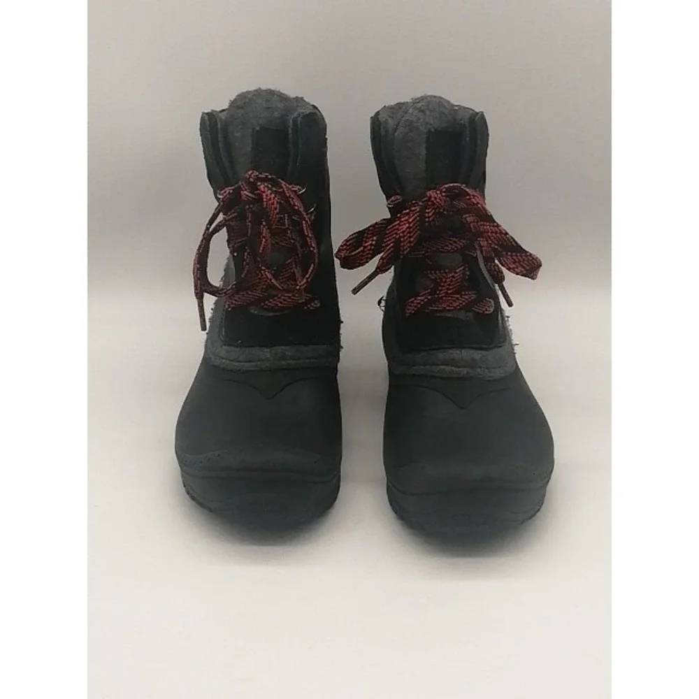 The North Face Boots Womens Black 8.5 Leather Winter Shoes Primaloft NF0A3MLO